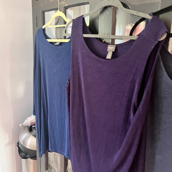3 Chico's Tank Tops  - Blue - Purple and Silver - Picture 11 of 14